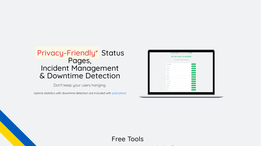 Hosted Status Page Landing Page