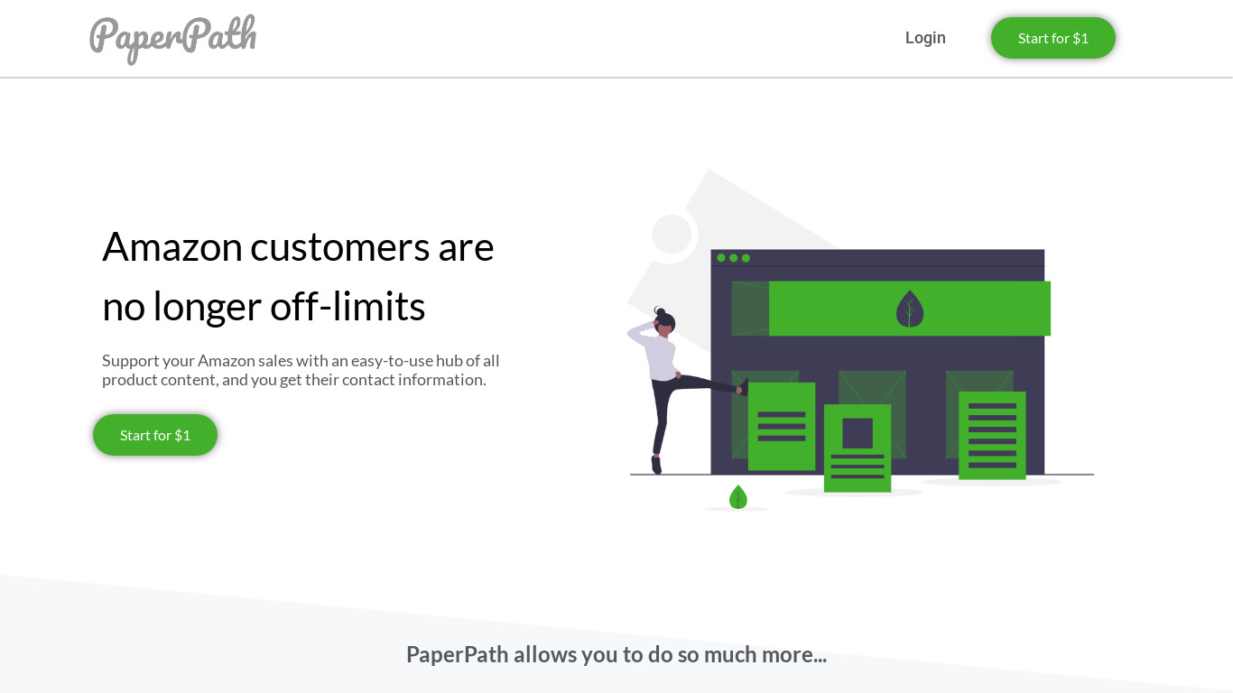 PaperPath Landing page