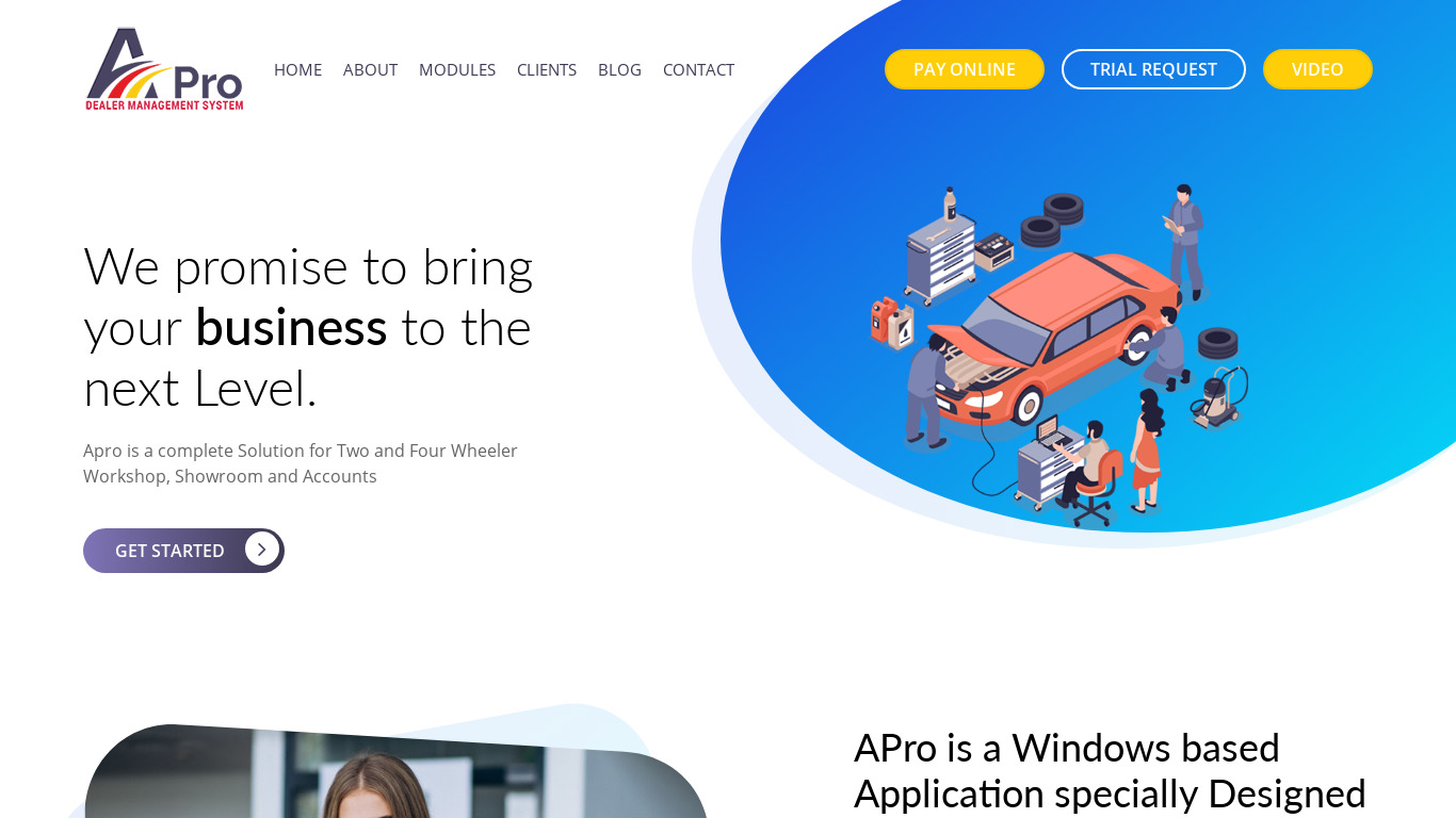 AproSolution.in Landing page