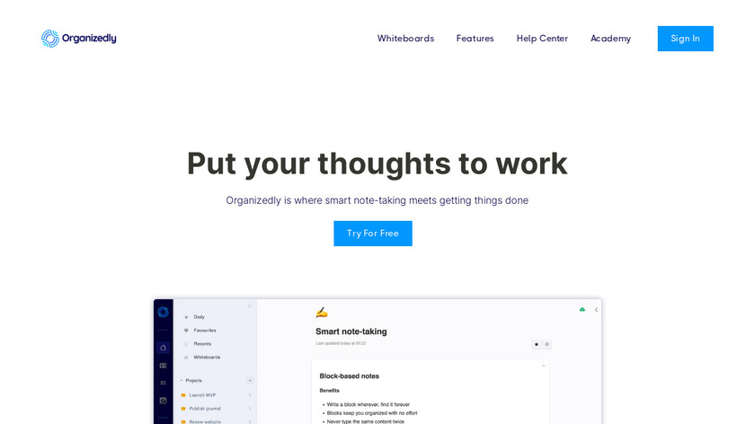 Organizedly Landing Page