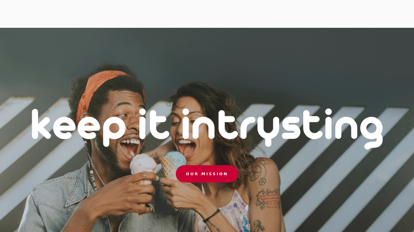 Intryst Landing page