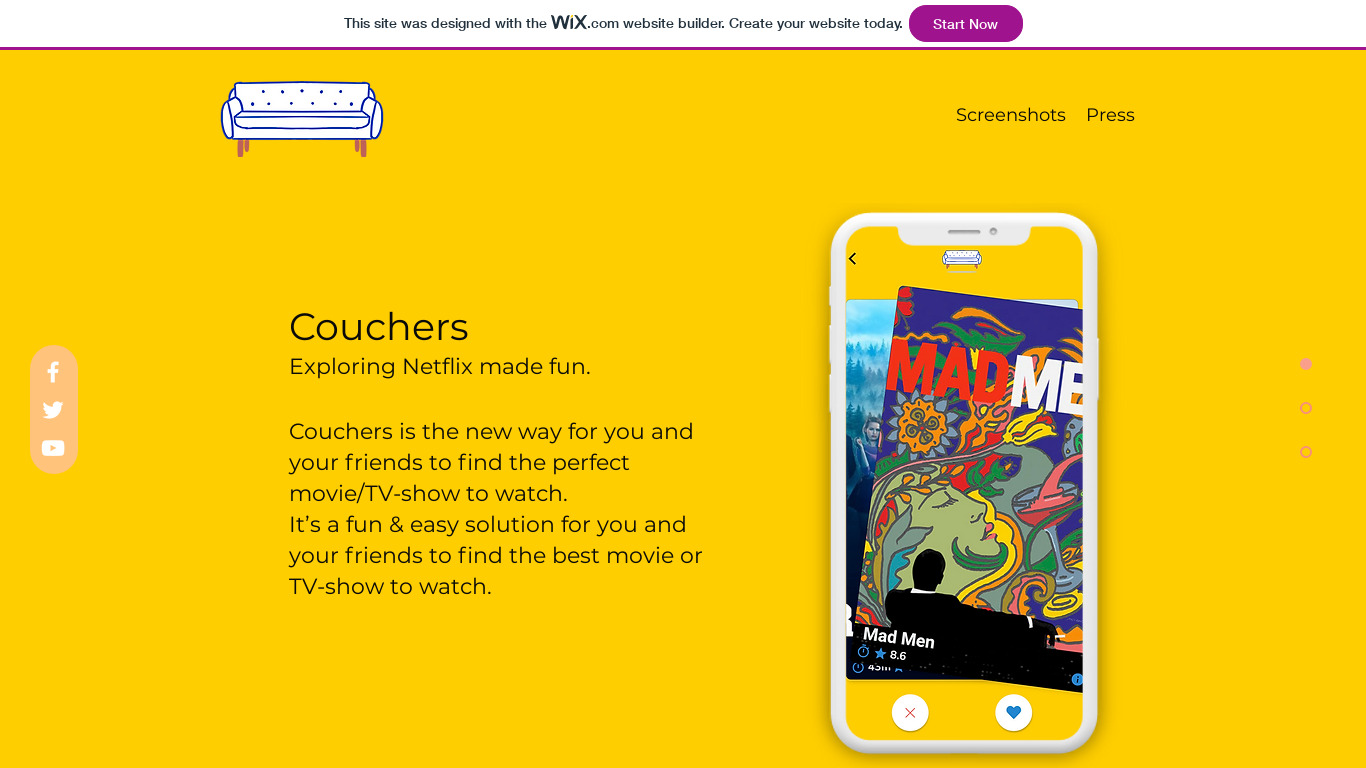 Couchers Landing page