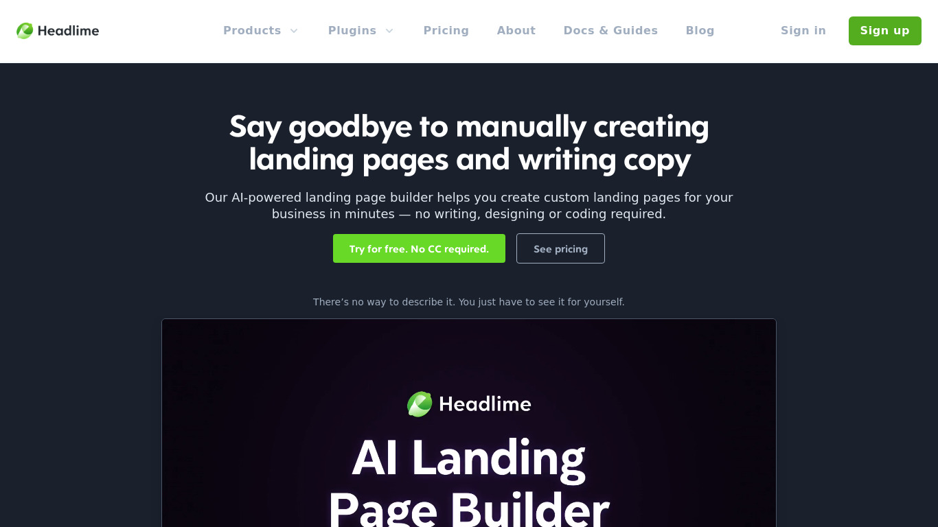 Pages by Headlime Landing page
