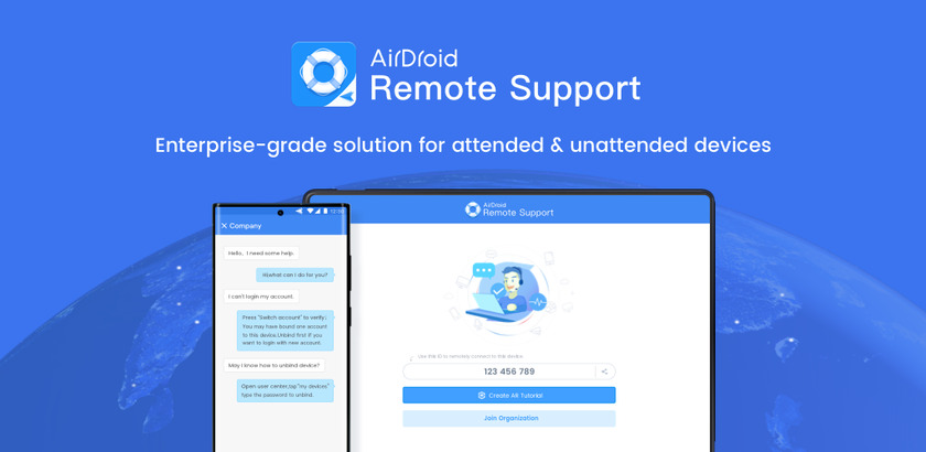 AirDroid Remote Support Landing Page