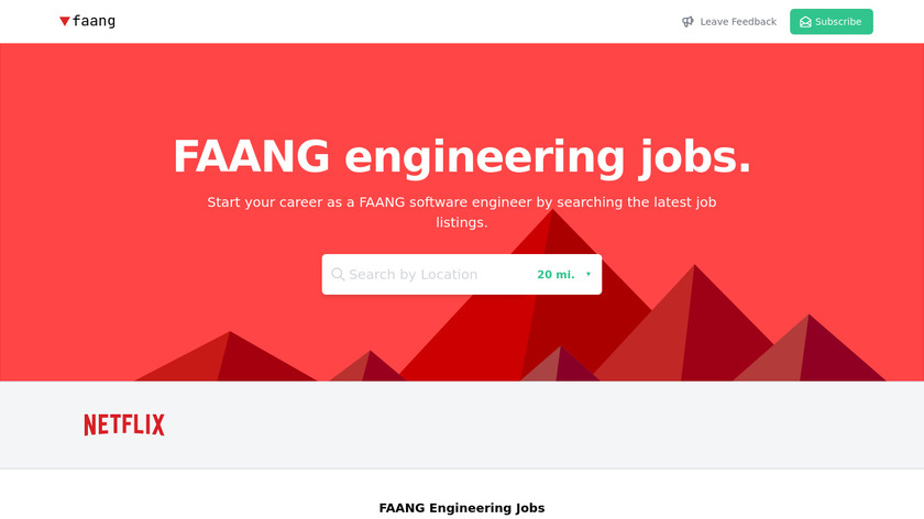 FAANG.io Landing Page