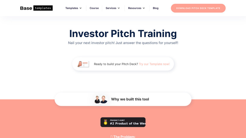 Investor Pitch Trainer Landing Page