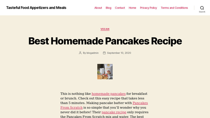 Tasteful Landing Page