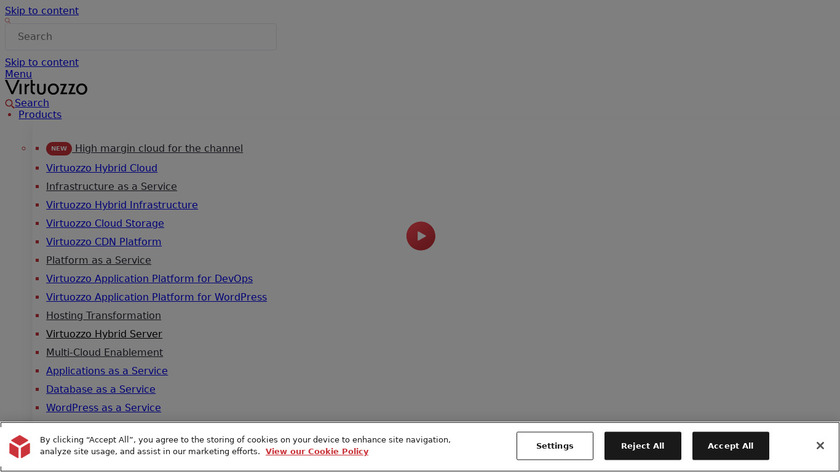 Parallels Virtuozzo Containers Landing Page