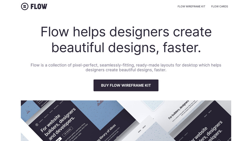 Flow Wireframe Kit Landing Page