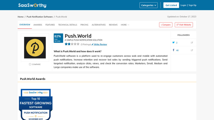 Push.World Landing Page