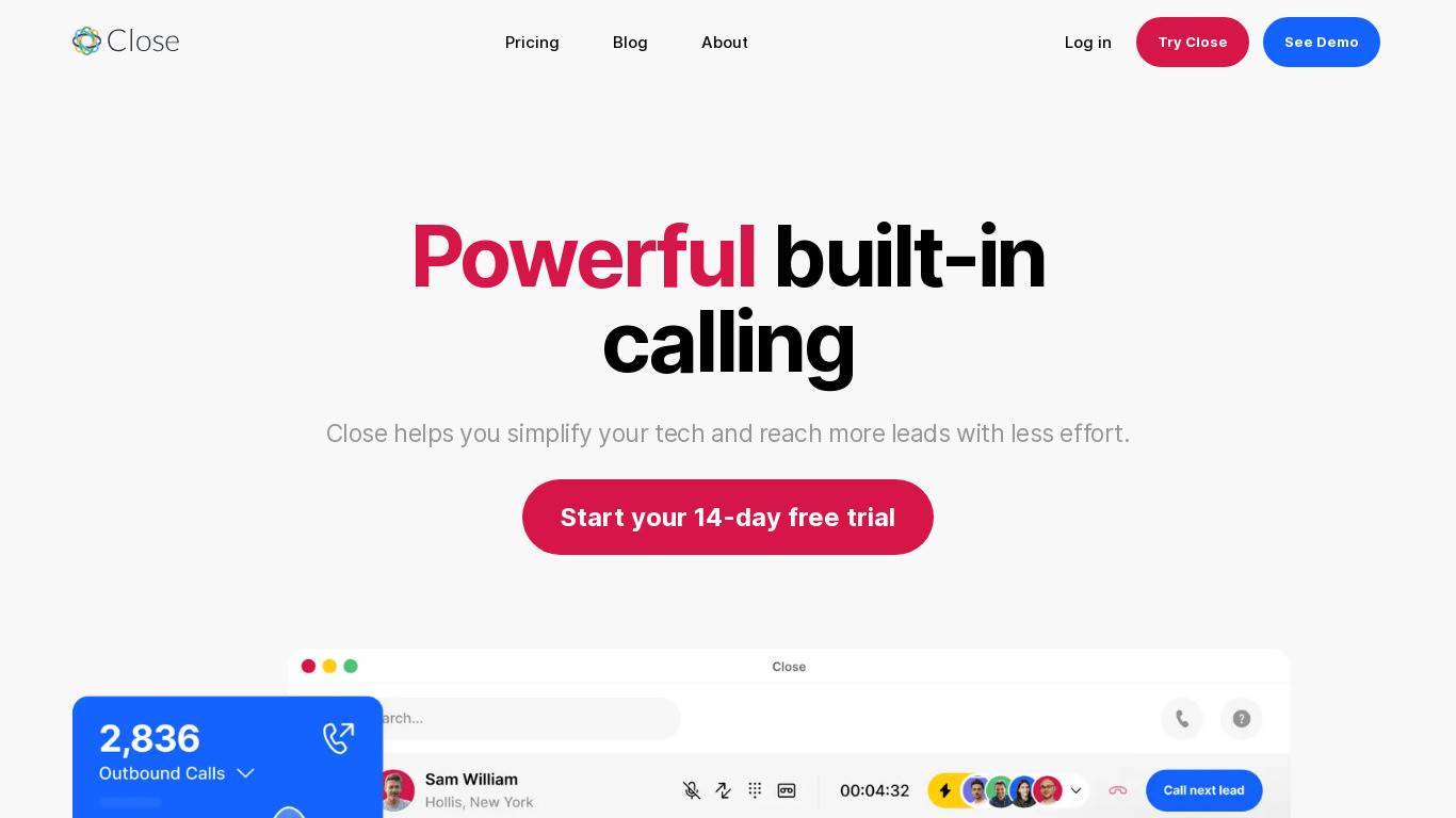 Call Coaching For Sales Teams Landing page