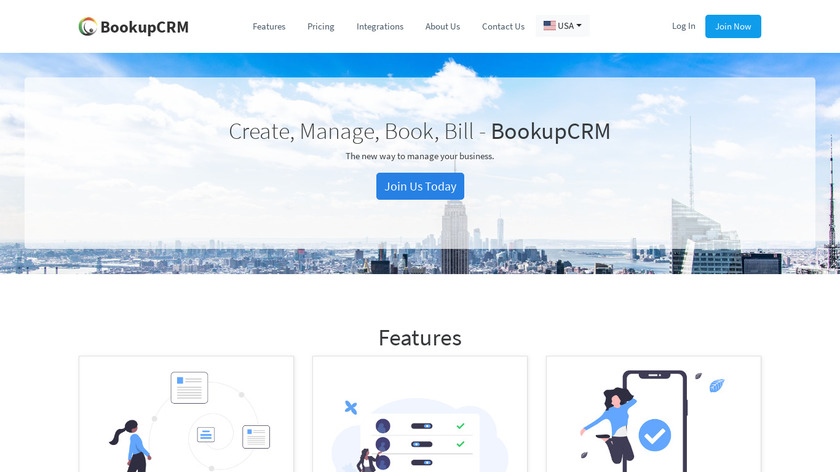 BookupCRM Landing Page