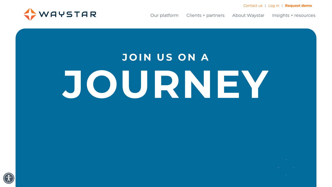 Waystar Landing page