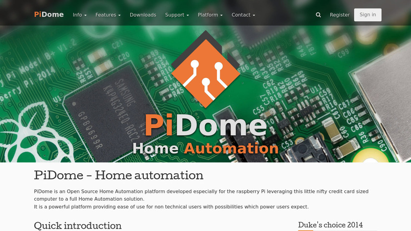 PiDome.org Landing Page