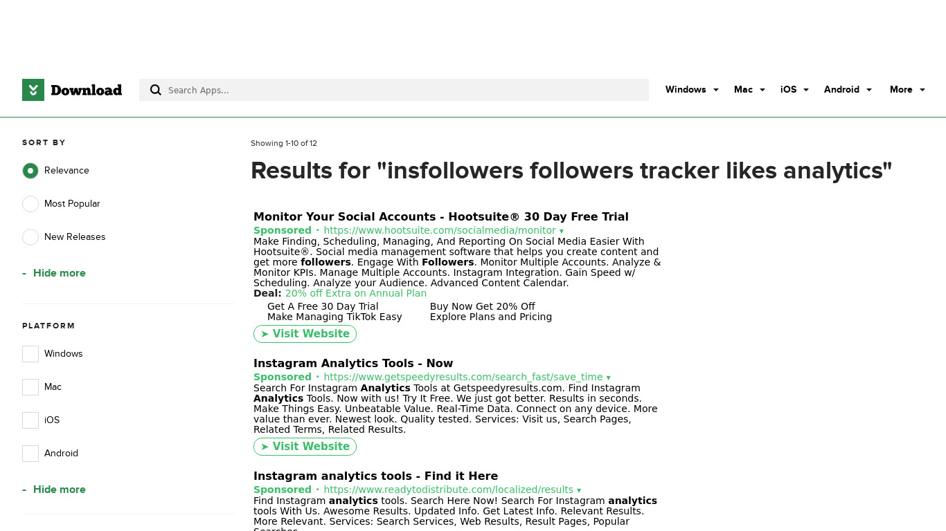 Ins Eye – Followers Analytics Landing page