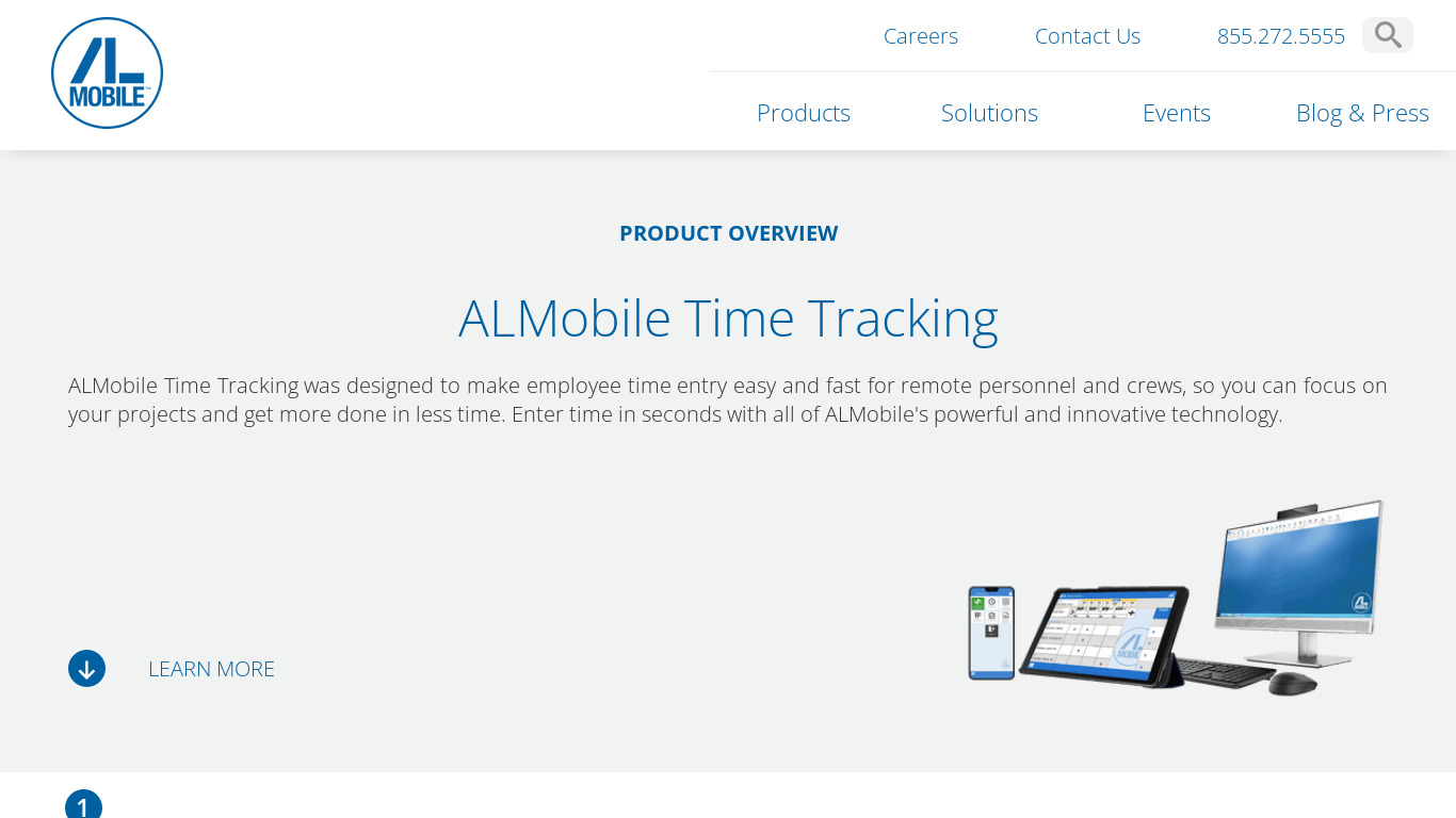 ALMobile Landing page