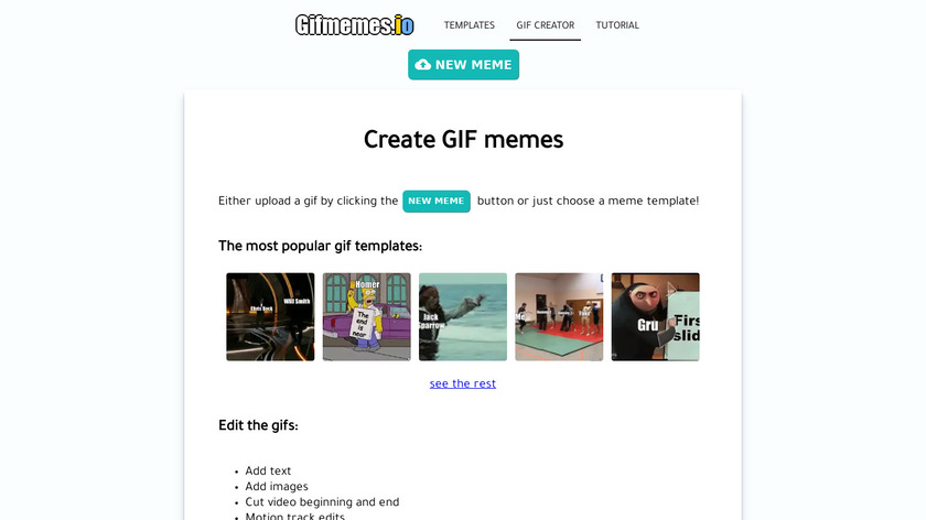 Gifmemes Landing Page