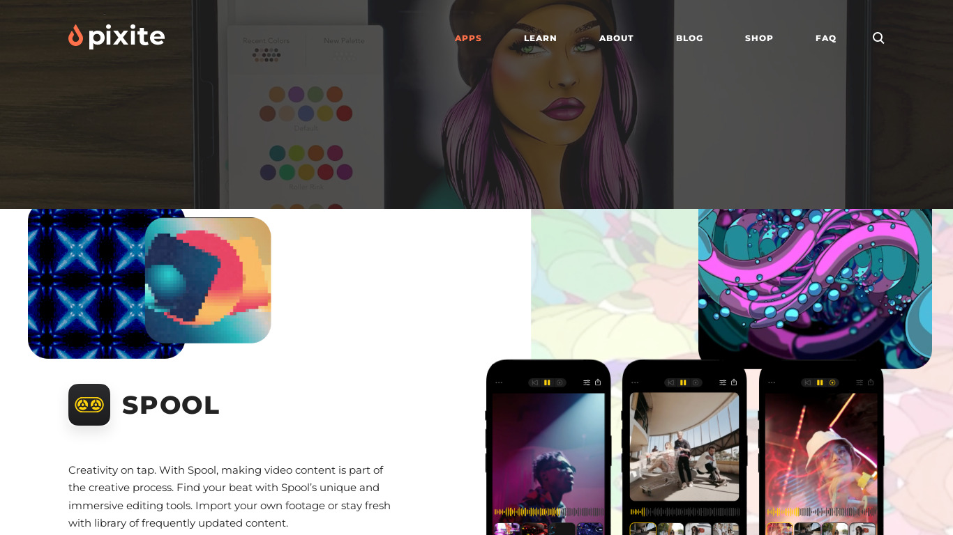 Fragment – Prismatic Photo Effects Landing page