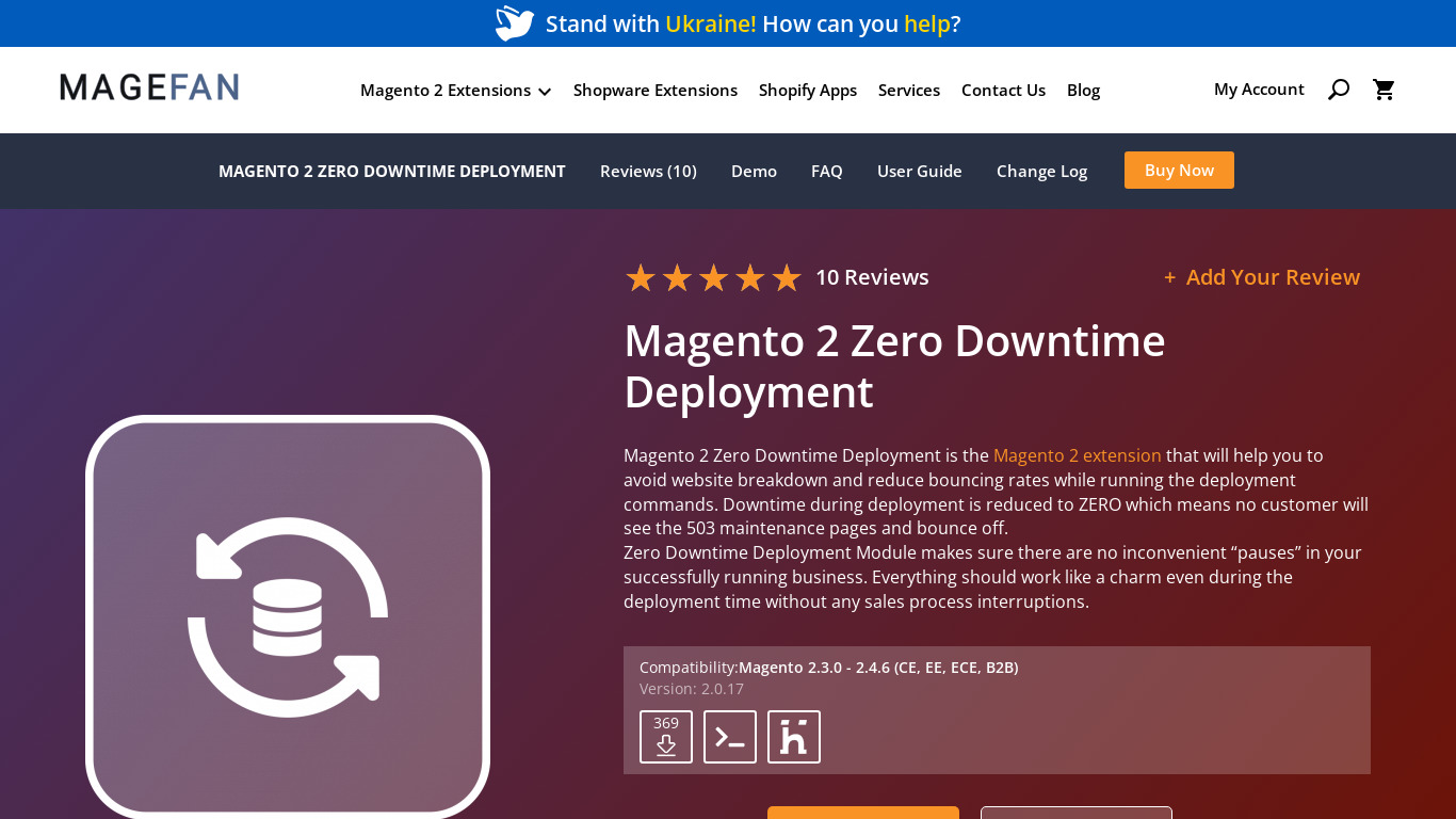 Magento 2 Zero Downtime Deployment Landing page