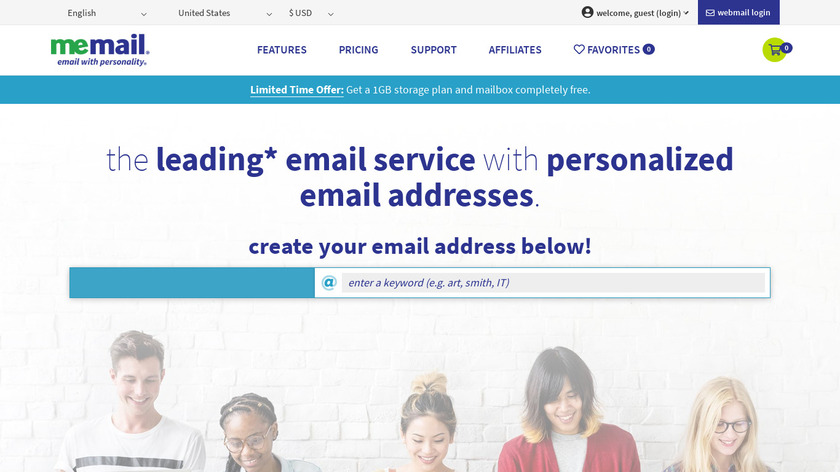 MeMail.com Landing Page