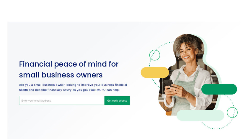 Pocketcfoapp.com Landing Page