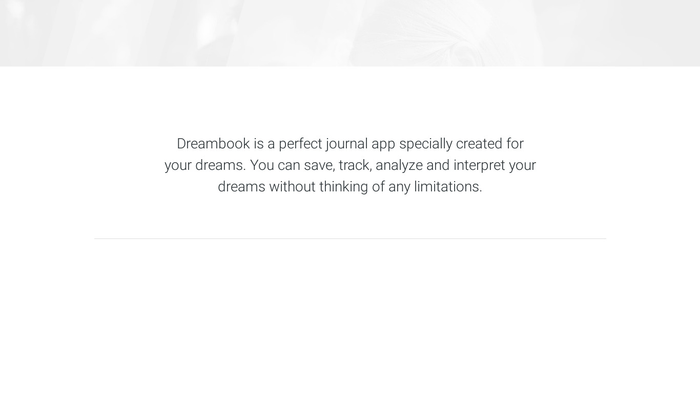 Dreambook Landing page