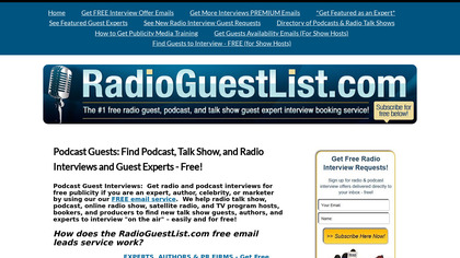 Radio Guest List image
