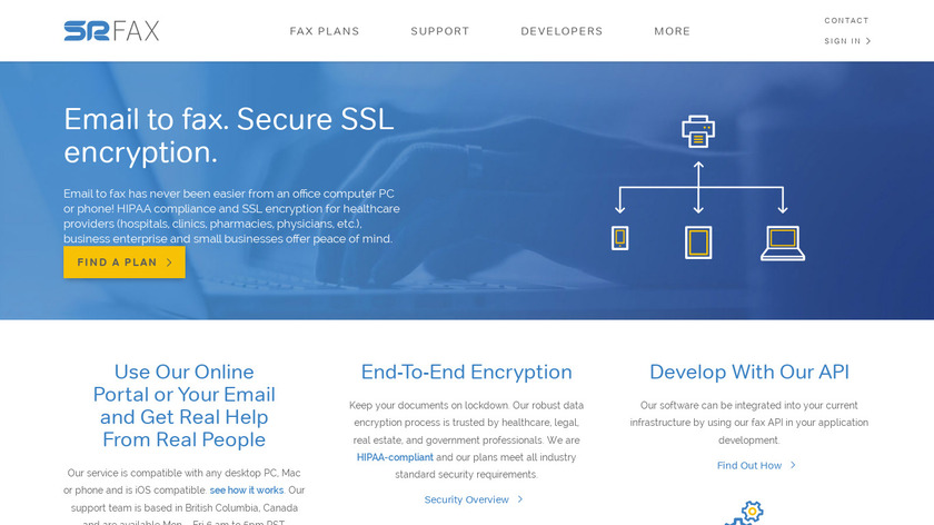 SRFAX Landing Page