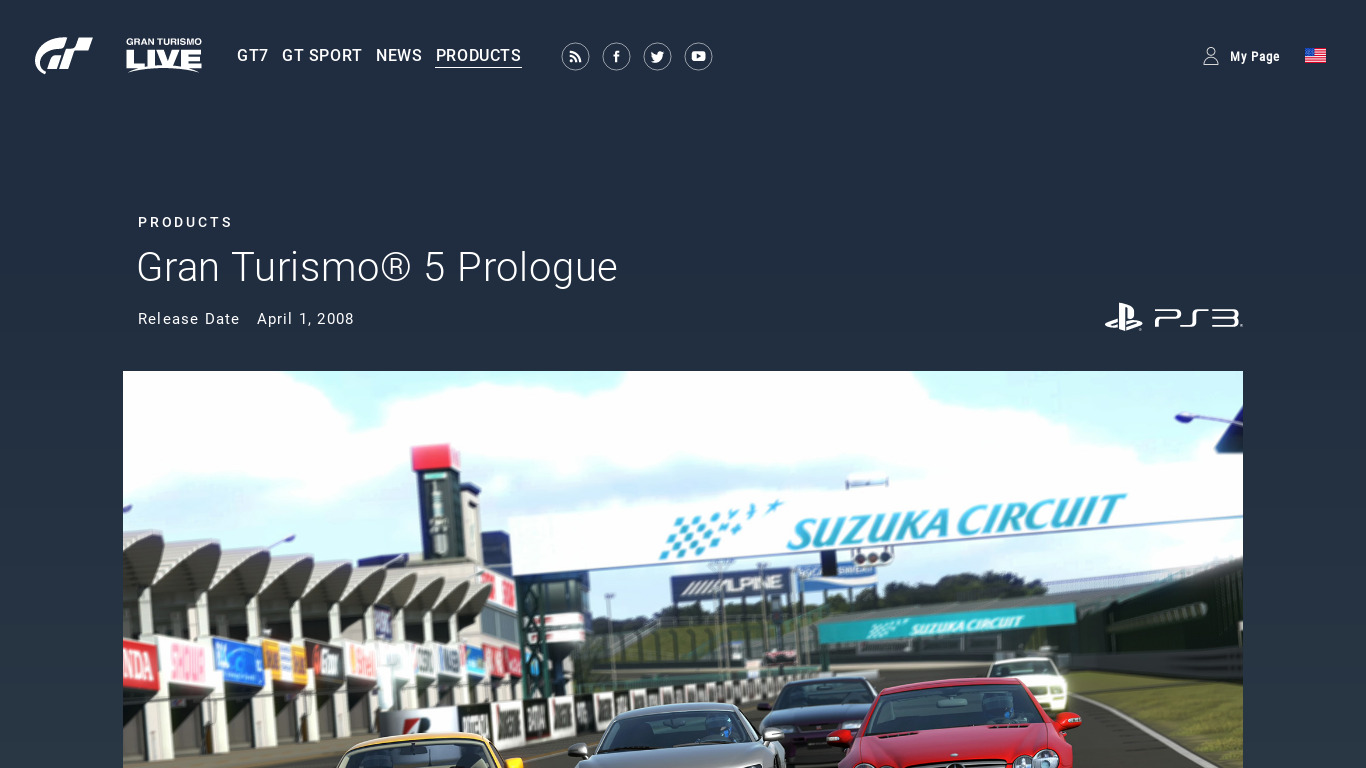 Gran Turismo 5 Prologue Landing page