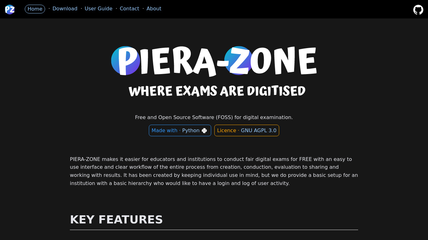 PIERA-ZONE Landing page