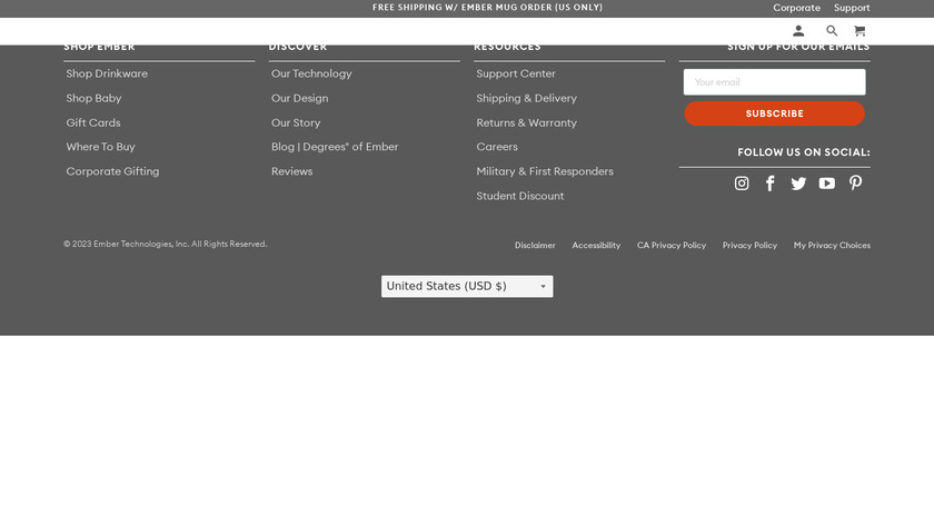Ember Mug² Landing Page