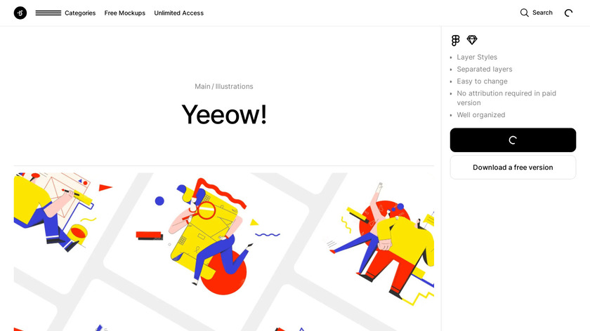 Yeeow Landing Page