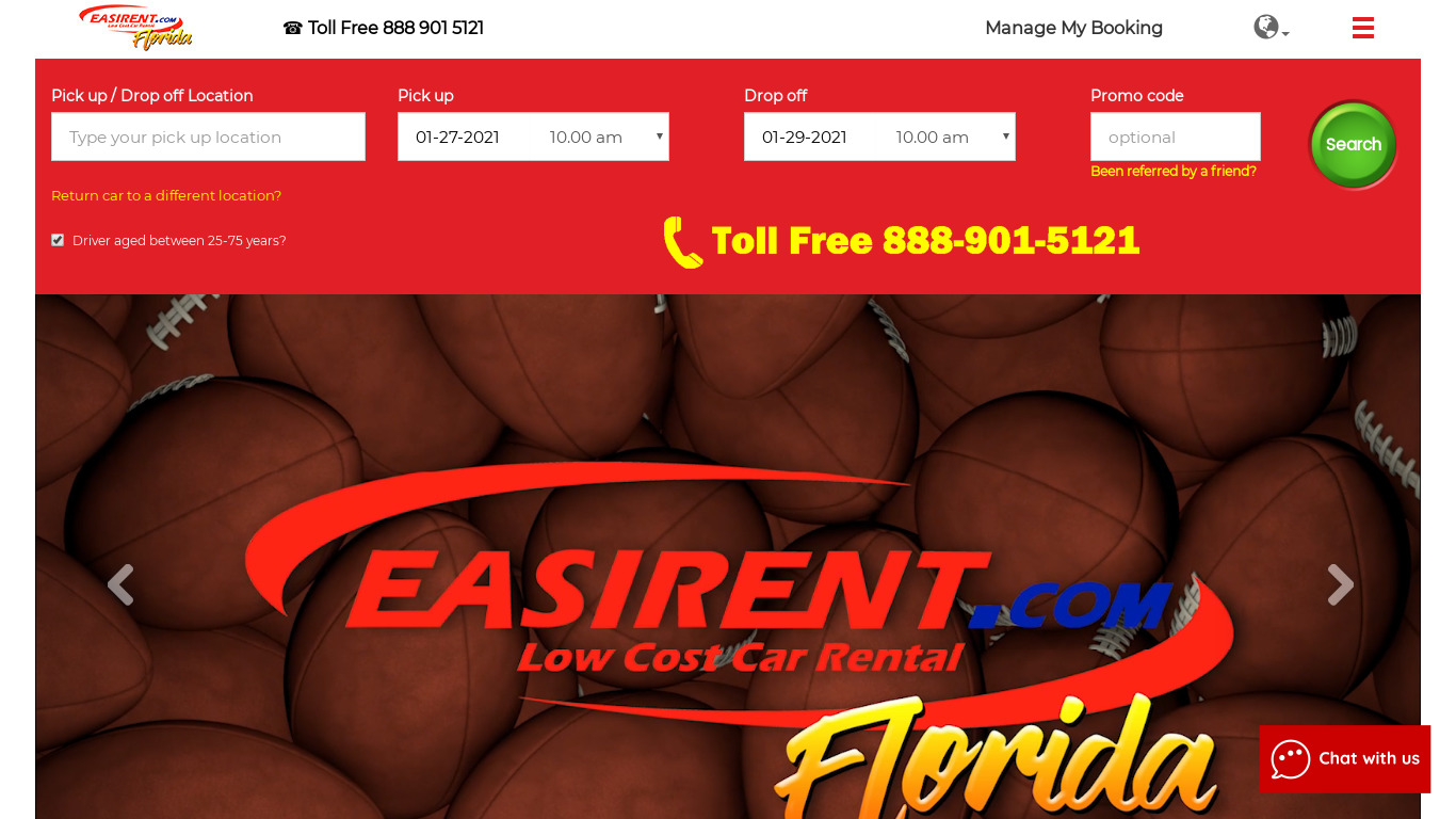 EasiRent Landing page