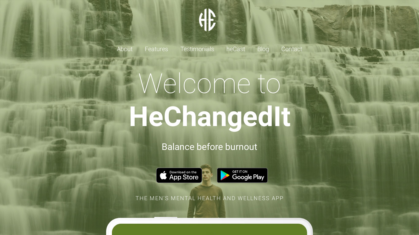HeChangedIt Landing page