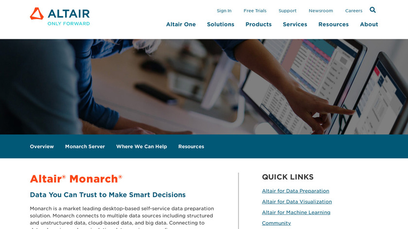 Altair Monarch Landing Page