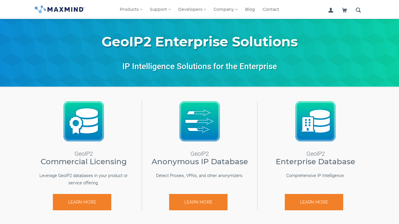 GeoIP2 Landing page