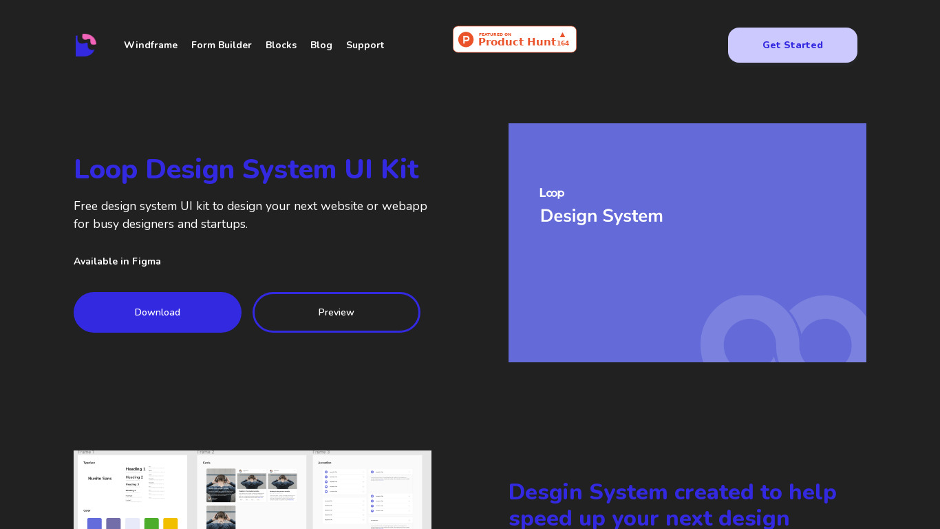 Loop Design UI kit V2 Landing page