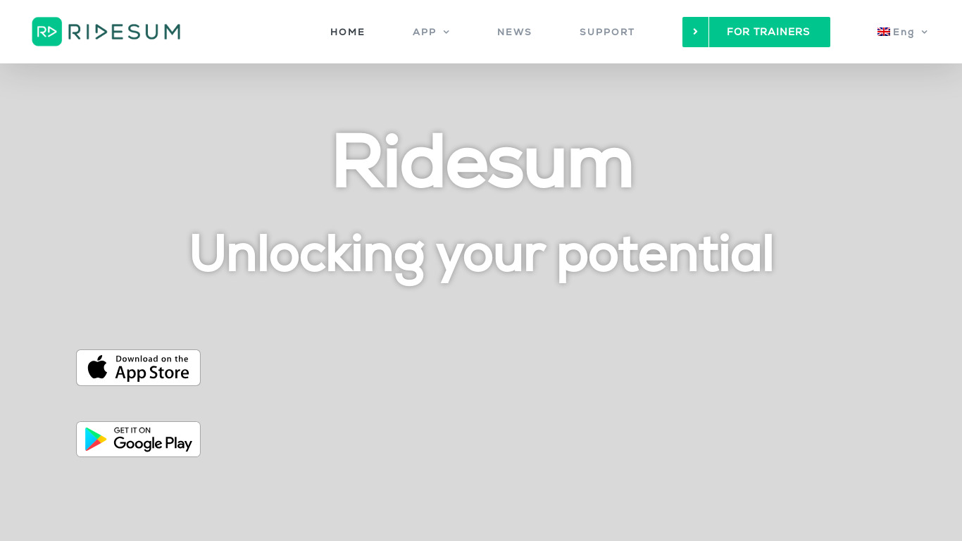 Ridesum Landing page