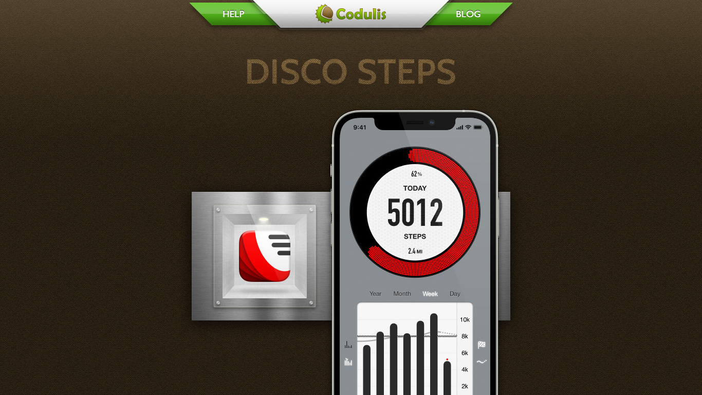 Disco Steps Landing page
