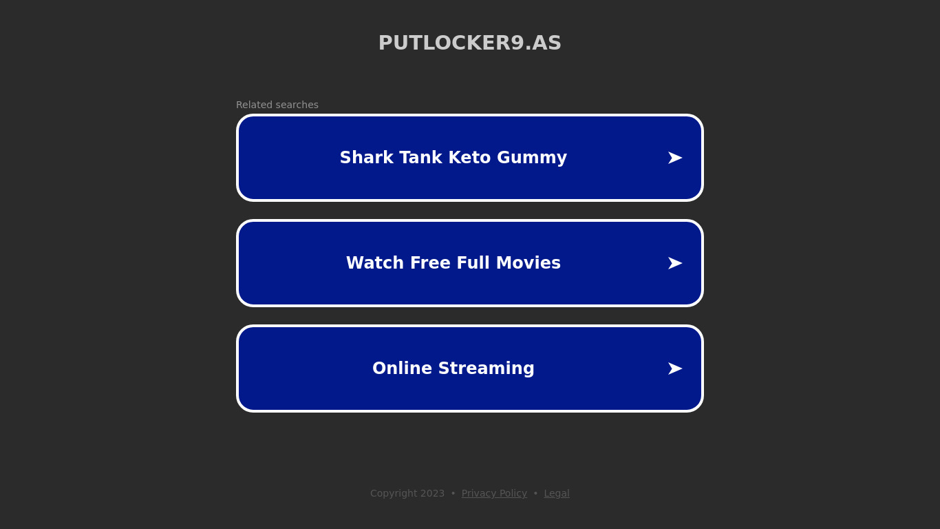 Putlocker9.as Landing page