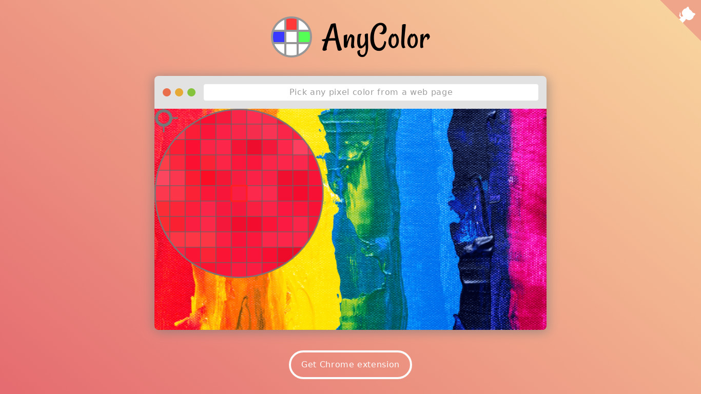 AnyColor Landing page