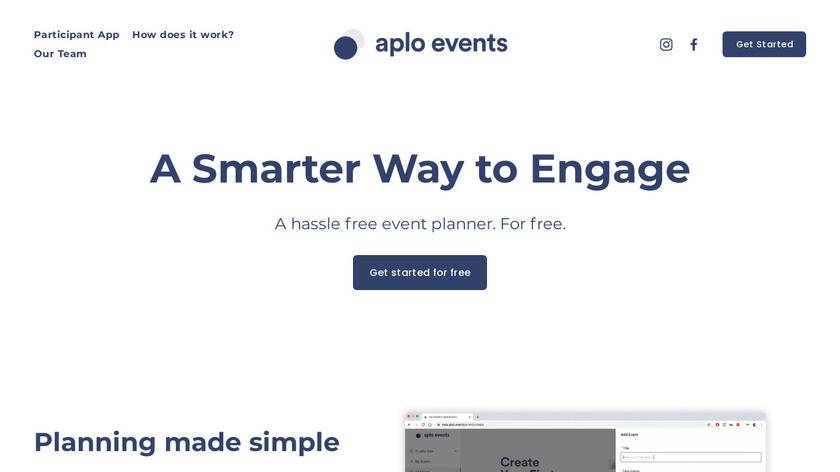 Aplo Events Landing Page