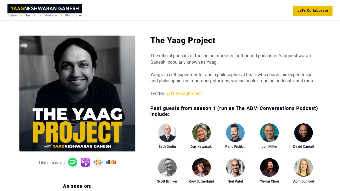 The ABM Conversations Podcast Landing page
