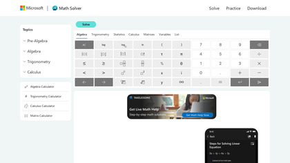 Microsoft Math Solver image