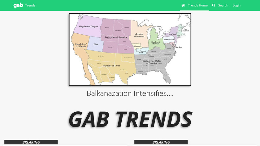 Gab Trends Landing Page