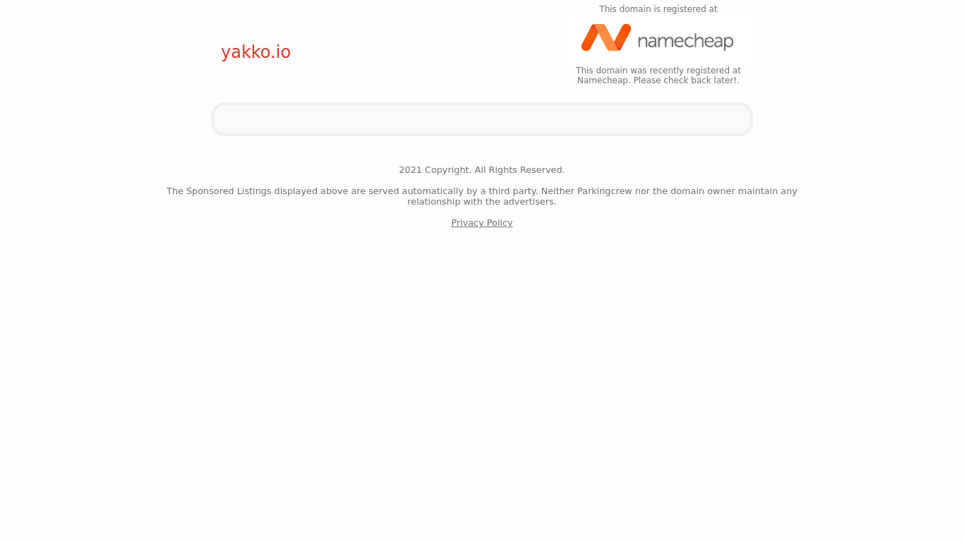 Yakko Landing page
