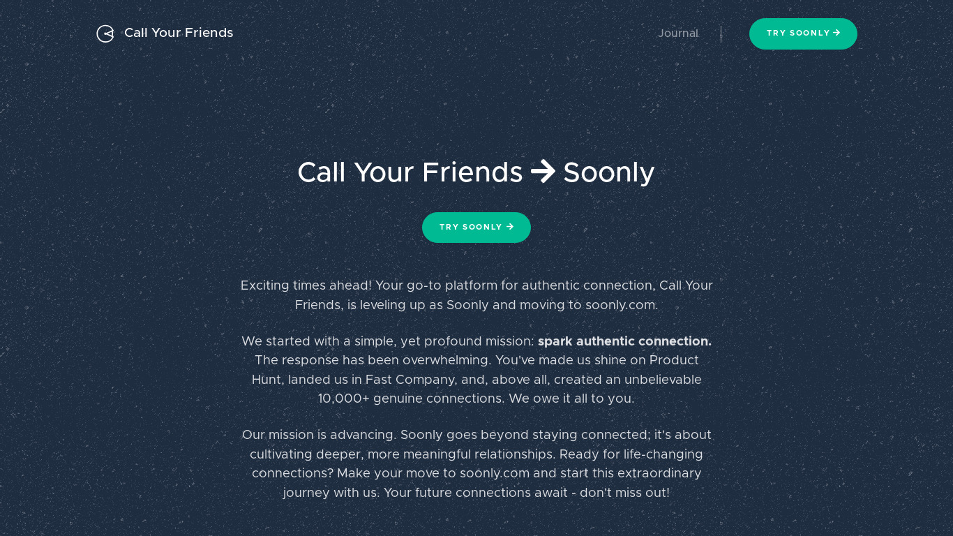 Call Your Friends Landing page