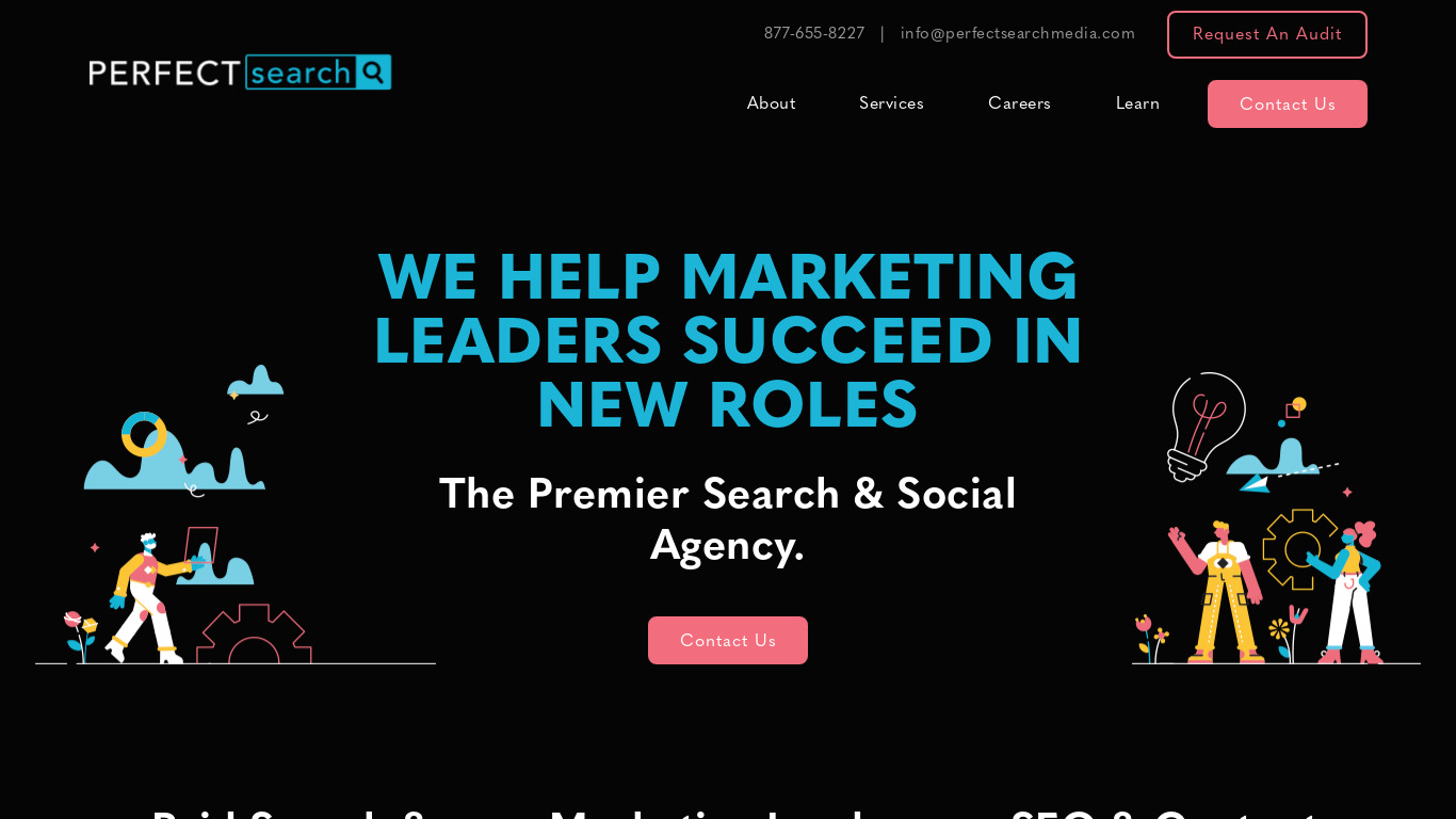 Perfect Search Media Landing page