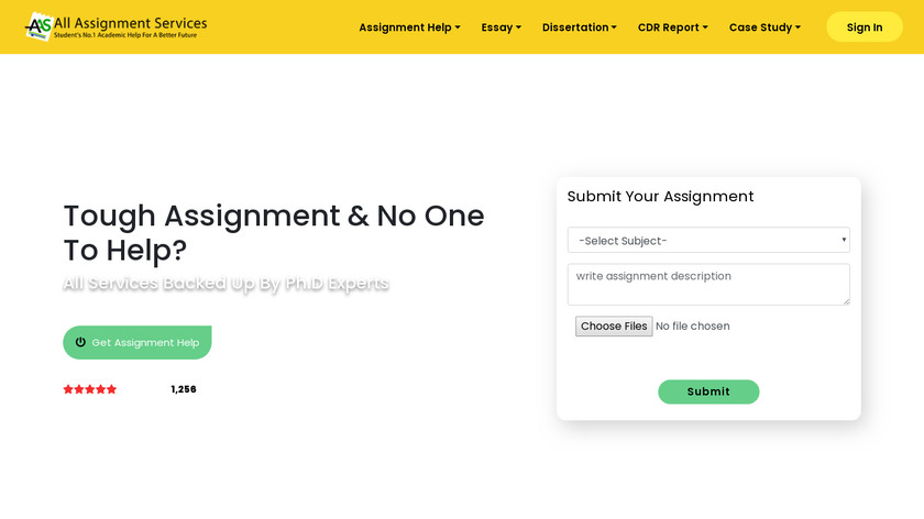 All Assignment Services Landing Page
