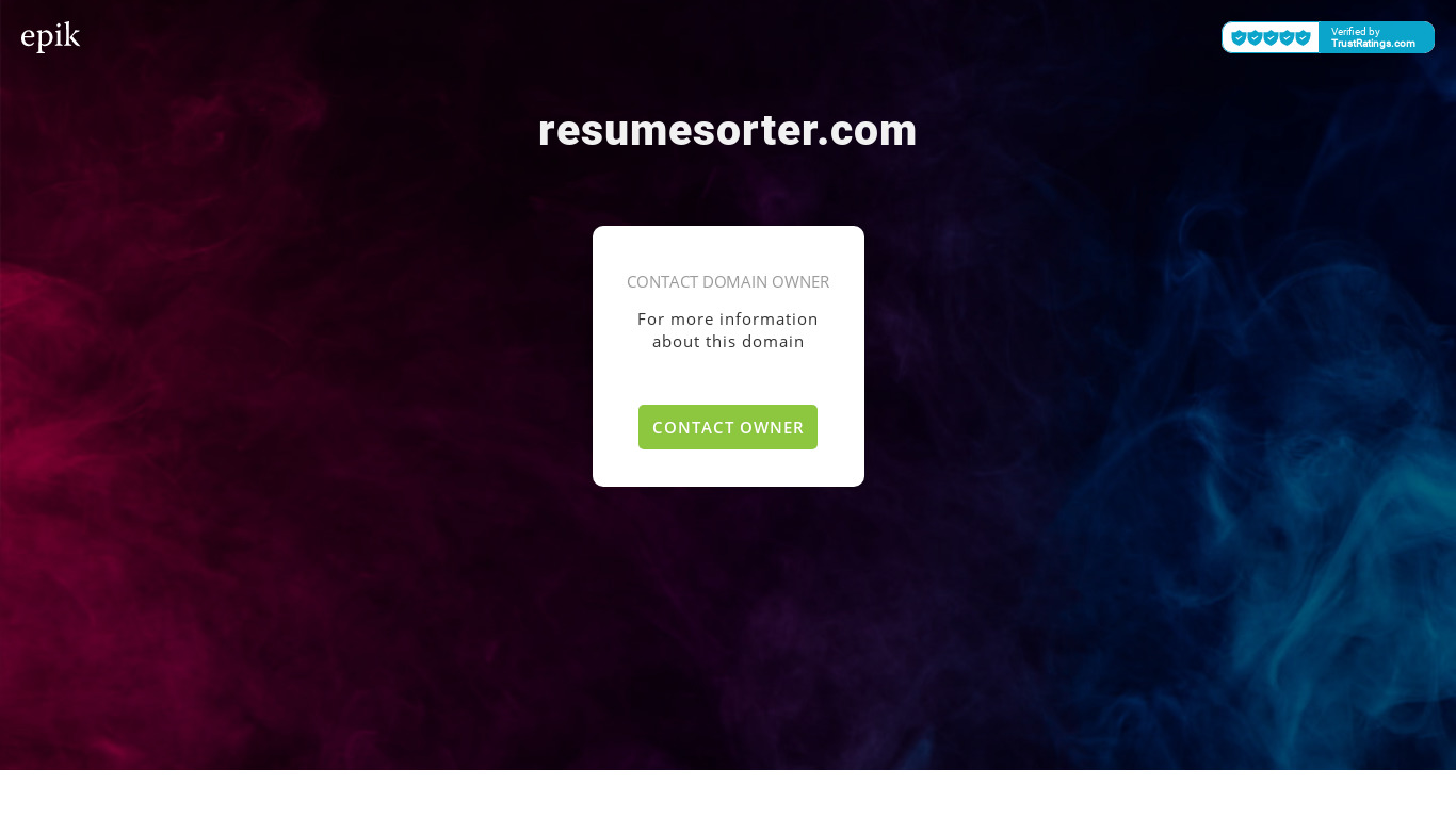 Resume Sorter Landing page